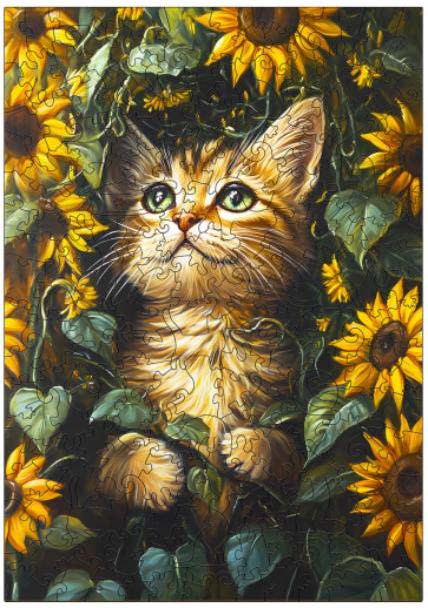 Sunflower and Cat (L)