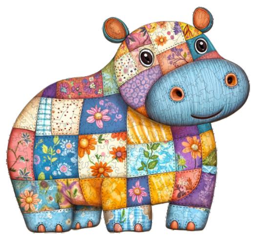 Patchwork Hippo (S)