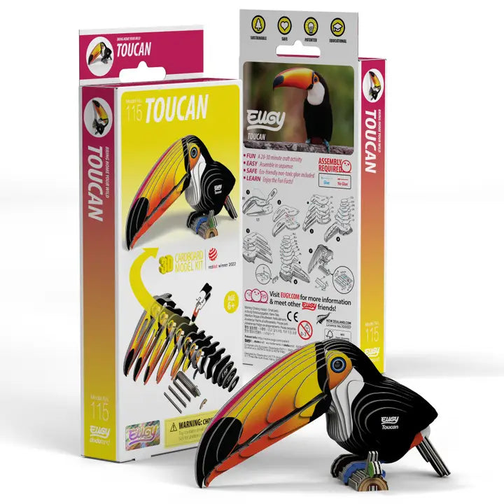 Eugy 3D Wood Puzzle: Toucan