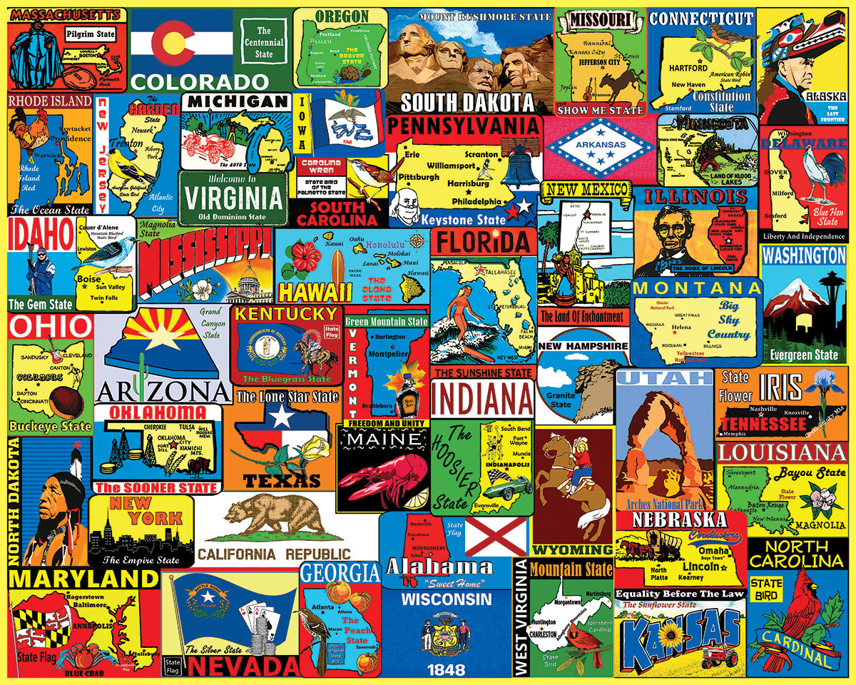 State Stickers 1000pc