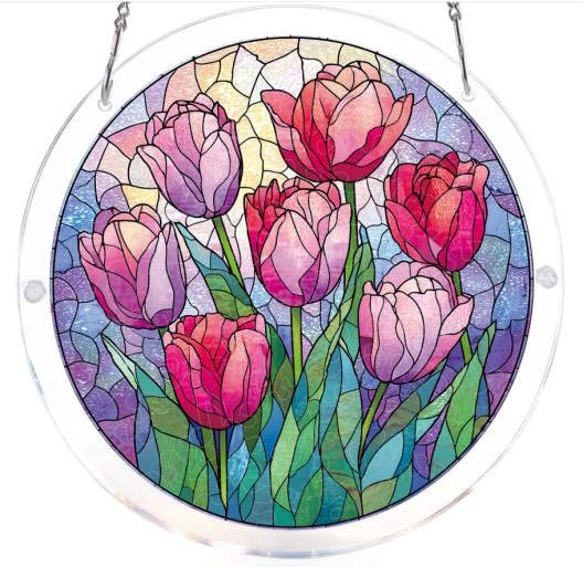 Acrylic Suncatcher Jigsaw Large: Morning Glow Tulips 83pc