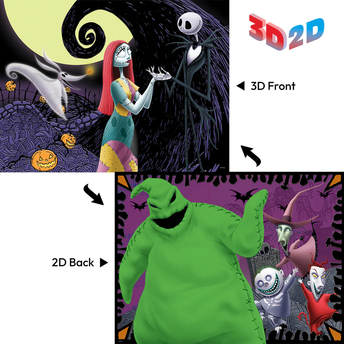 The Nightmare Before Christmas 3D/2D Double-Sided Lenticular 500pc