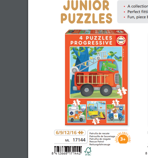 Rescue Patrol 6-9-12-16 Progressive Puzzle