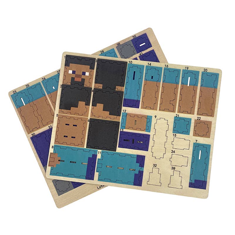 Minecraft: Steve 3D Wood Model Kit
