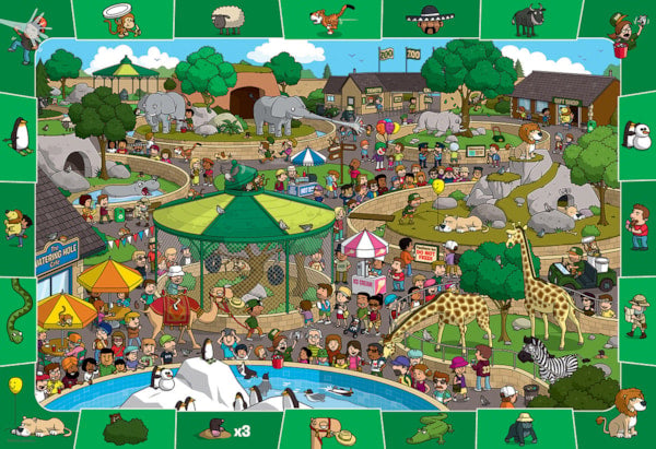 Spot & Find A Day at the Zoo 100pc