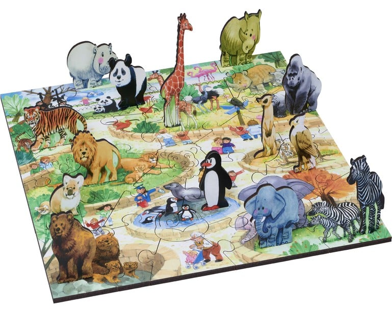 Animal Park with Stand-up Characters 28pc