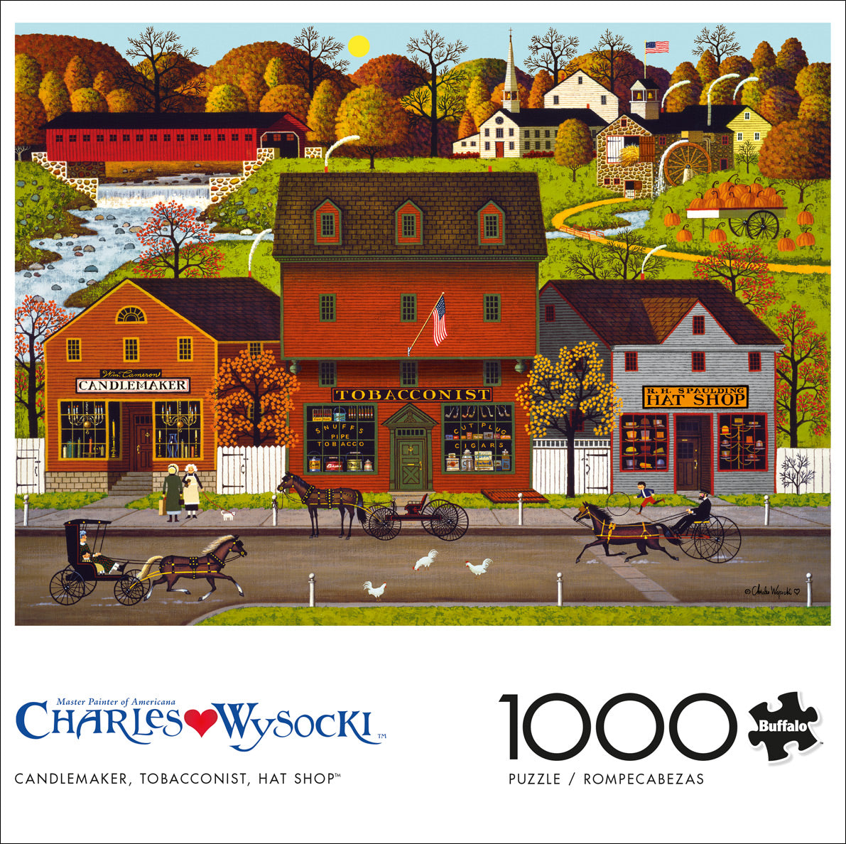 Charles Wysocki Candlemaker, Tobacconist, Hat Shop 1000pc