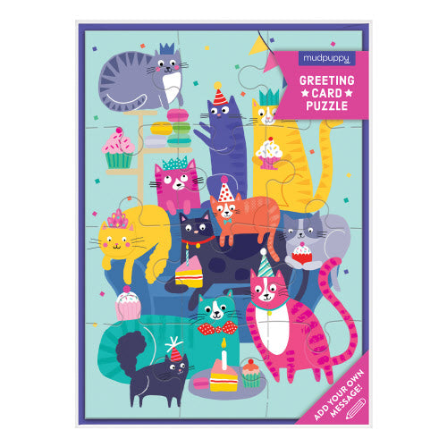 Cat Party Greeting Card 12pc