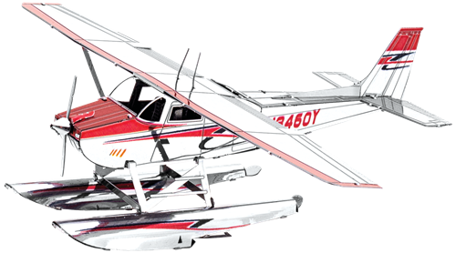 Metal Earth Cessna 182 Floatplane