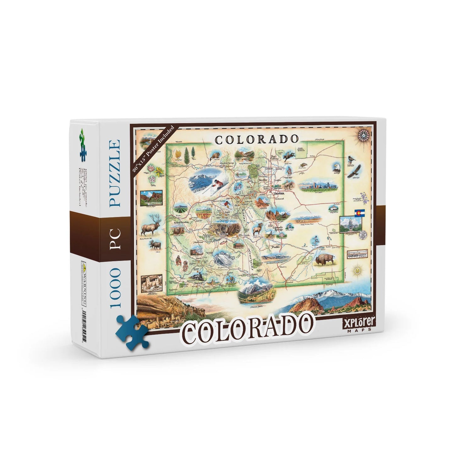 Colorado State Map 1000pc