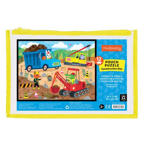 Construction Site Pouch Puzzle 12pc