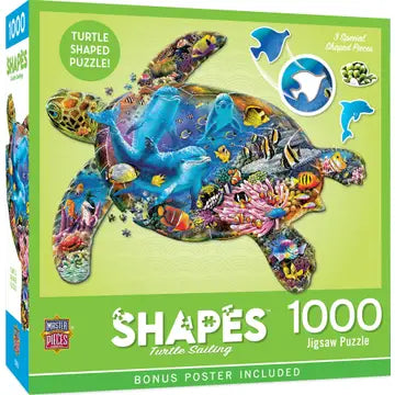 Contours - Turtle Sailing Shaped 1000pc