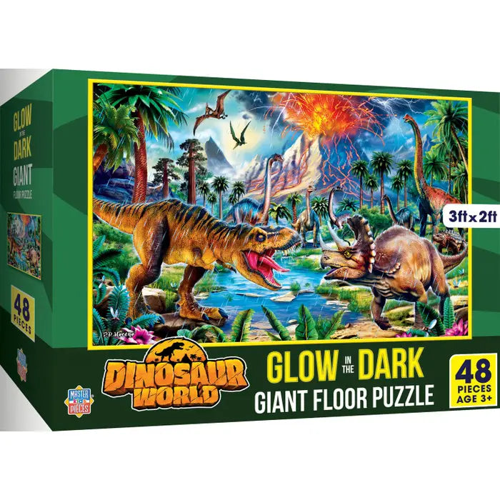 Dinosaur World Glow in the Dark (Floor) 48pc