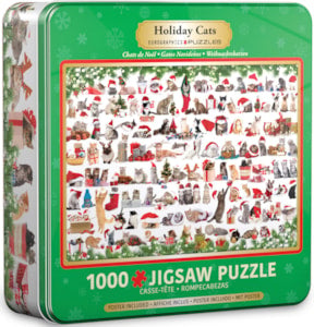Holiday Cats Tin 1000pc
