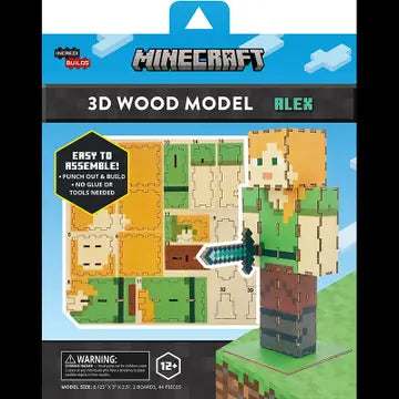 Mincraft Alex 3D Wood Model