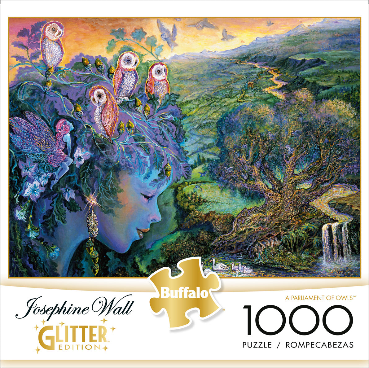 Josephine Wall - A Parliament of Owls, Glitter Edition 1000pc