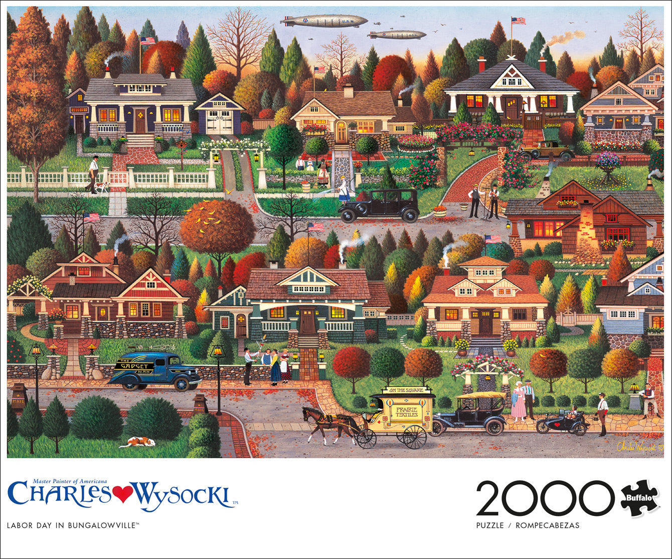 Charles Wysocki Labor Day in Bungalowville 2000pc