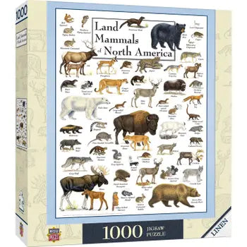 Land Mammals of North America Field Guide 1000pc