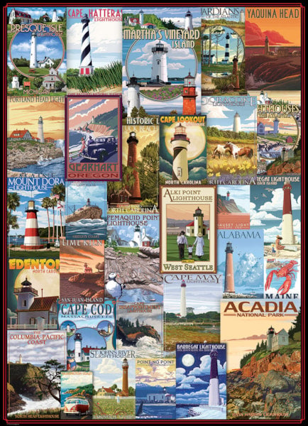 Lighthouse Vintage Posters 1000pc