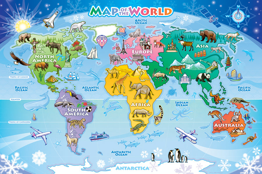 Map of the World (Floor) 48pc