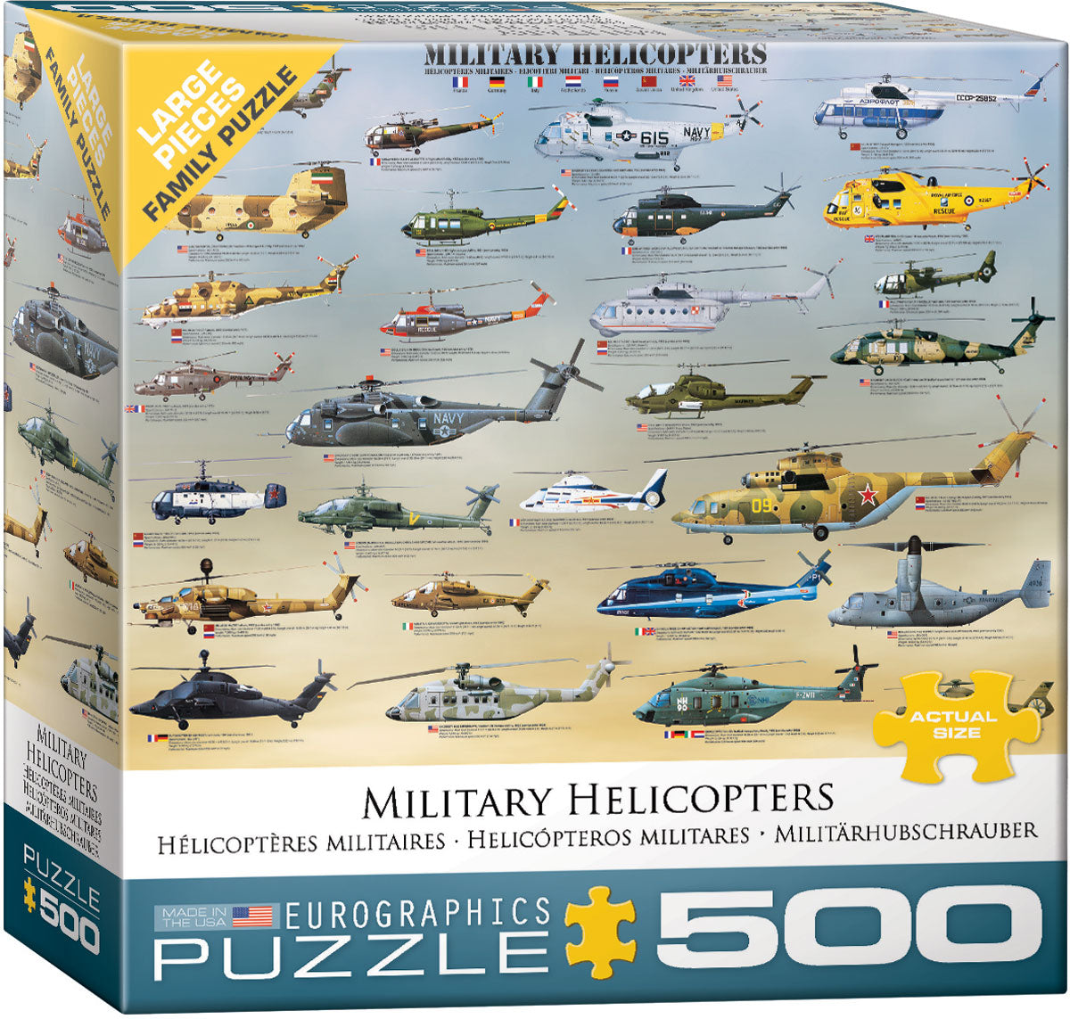 Military Helicopters 500pc