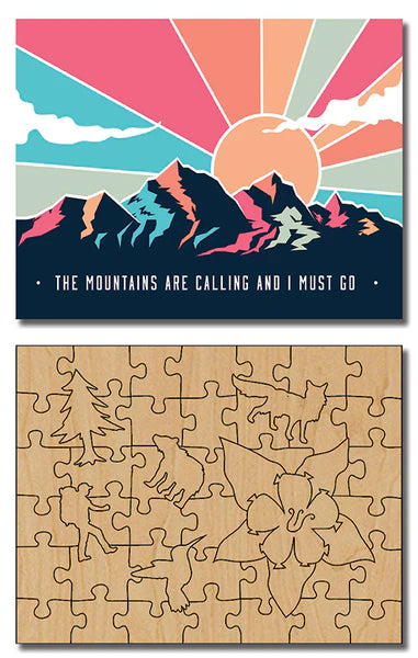 Mountains are Calling Whimsy Postcard