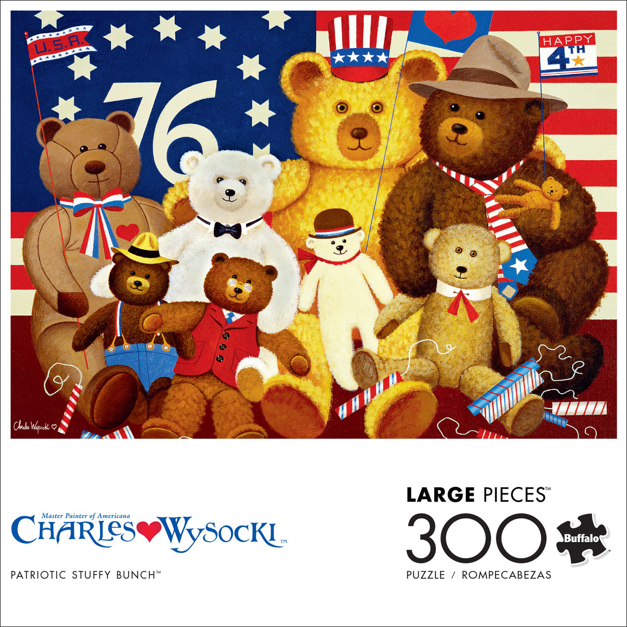 Charles Wysocki Patriotic Stuffy Bunch 300pc