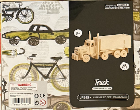 Truck 3D Wooden Model