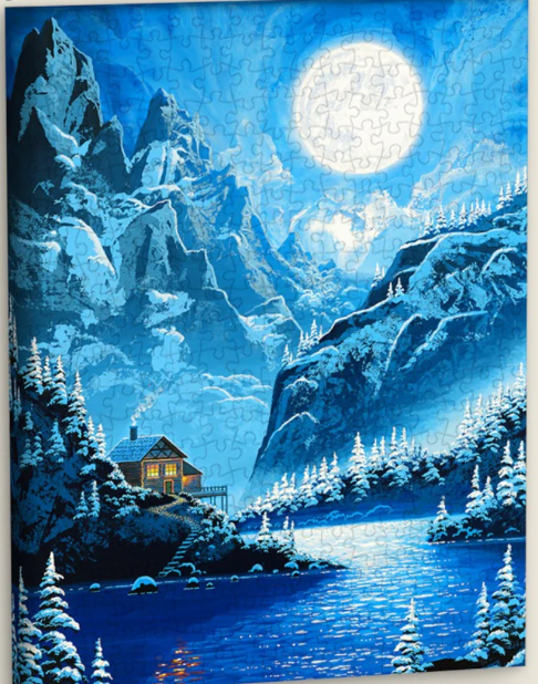 3D Puzzle Canvas Art: Winter Retreat 366pc