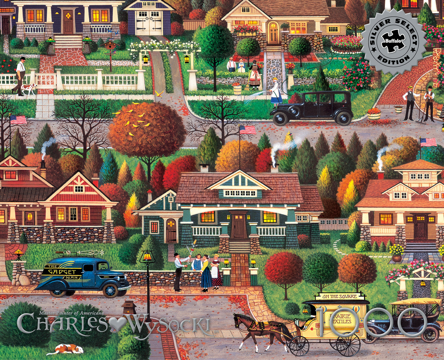 Charles Wysocki Labor Day in Bungalowville Silver Edition 1000pc