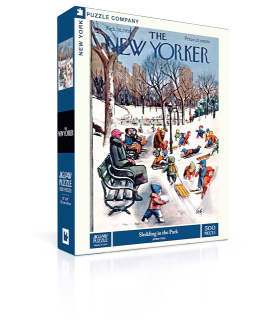 The New Yorker: Sledding in the Park 500pc
