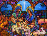 Stained Glass Nativity 500pc