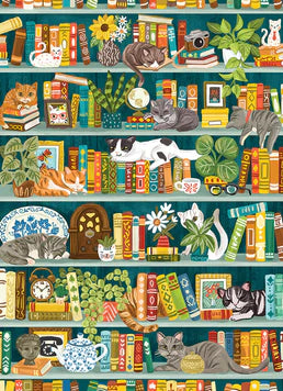 The Purrfect Bookshelf 1000pc
