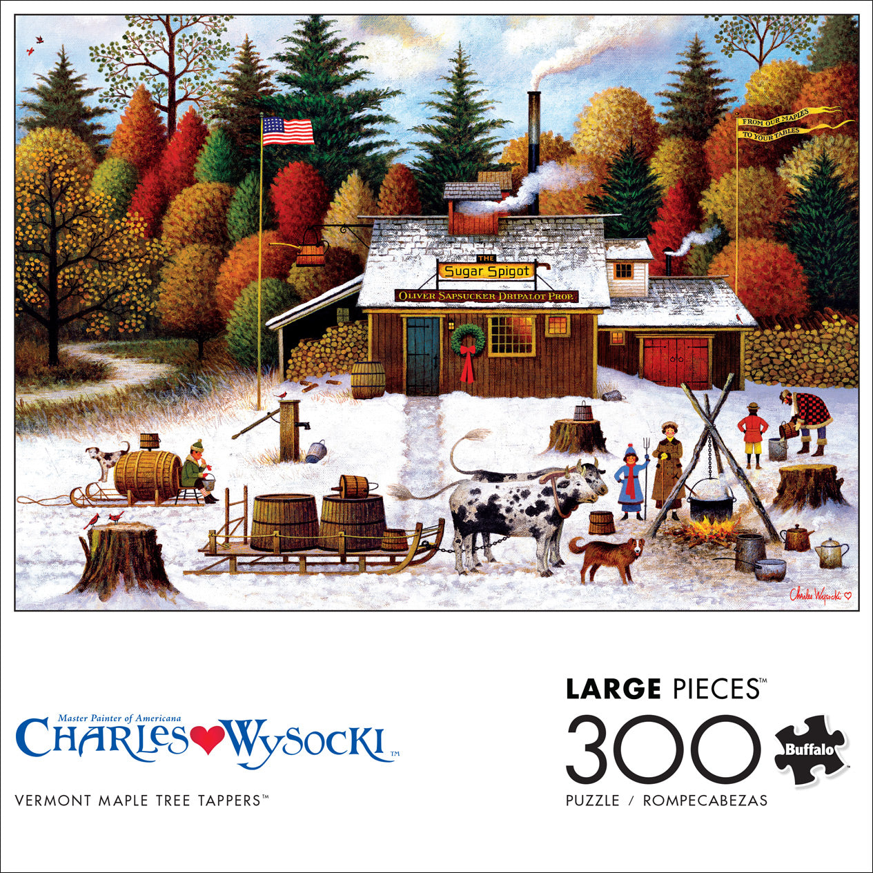 Charles Wysocki Vermont Maple Tree Trappers 300pc
