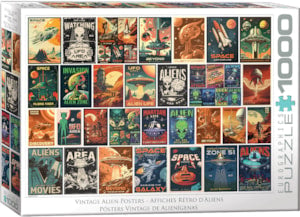Vintage Alien Posters 1000pc