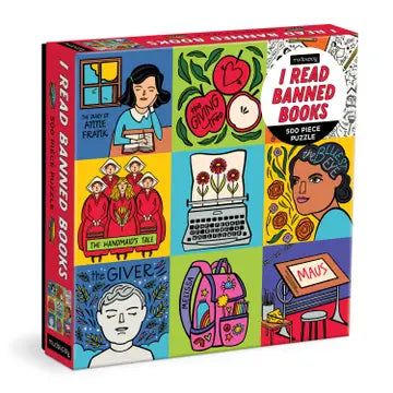 I Read Banned Books Family Puzzle 500pc
