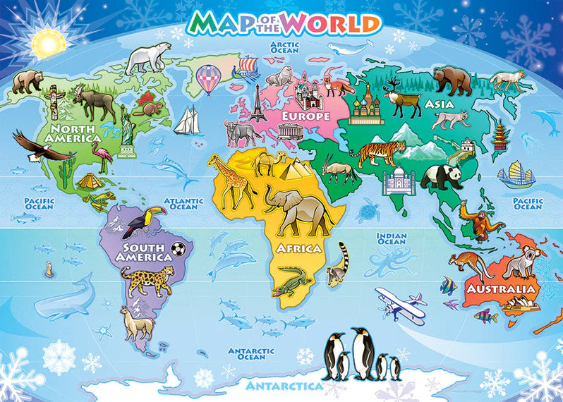 World Map (Tray) 35pc
