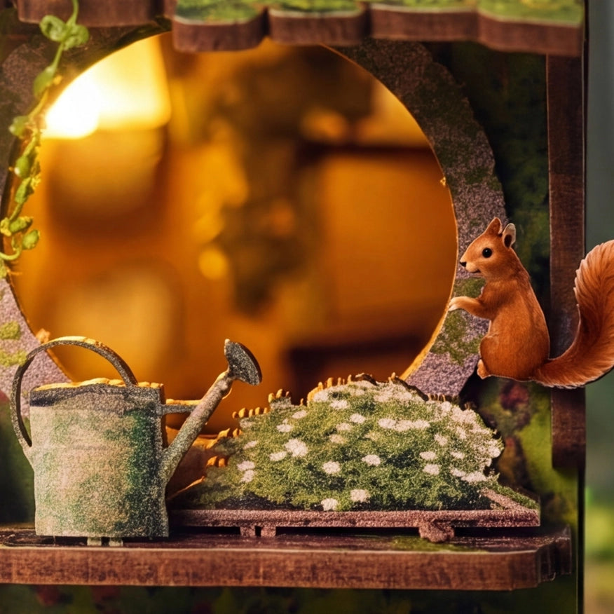 Miniature House Kit: Woodland Daisy Cabin