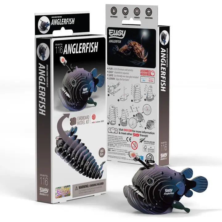 Eugy 3D Wood Puzzle: Anglerfish