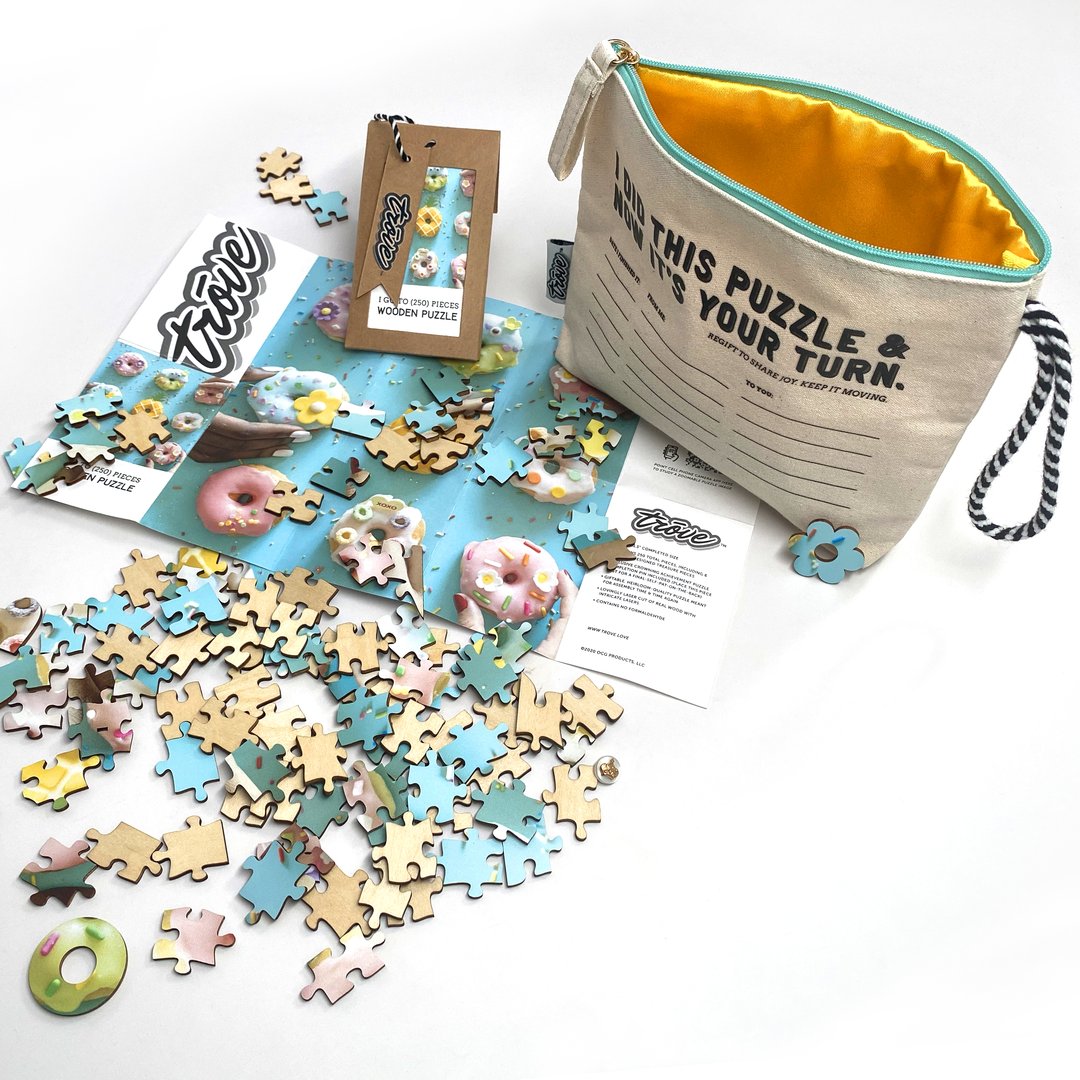 Wooden Puzzle in Pouch: Nine Donuts 250pc