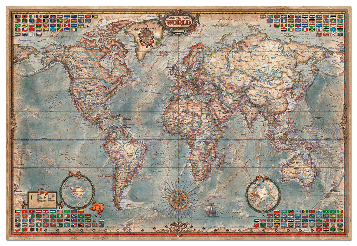 Executive Map of the World 4000pc