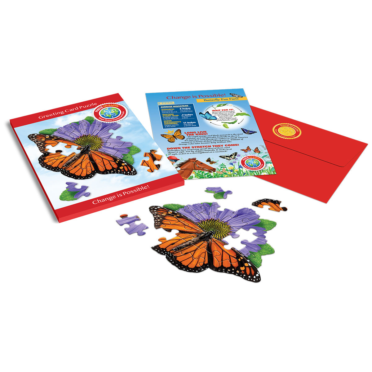 Butterfly Greeting Card Jigsaw Puzzle
