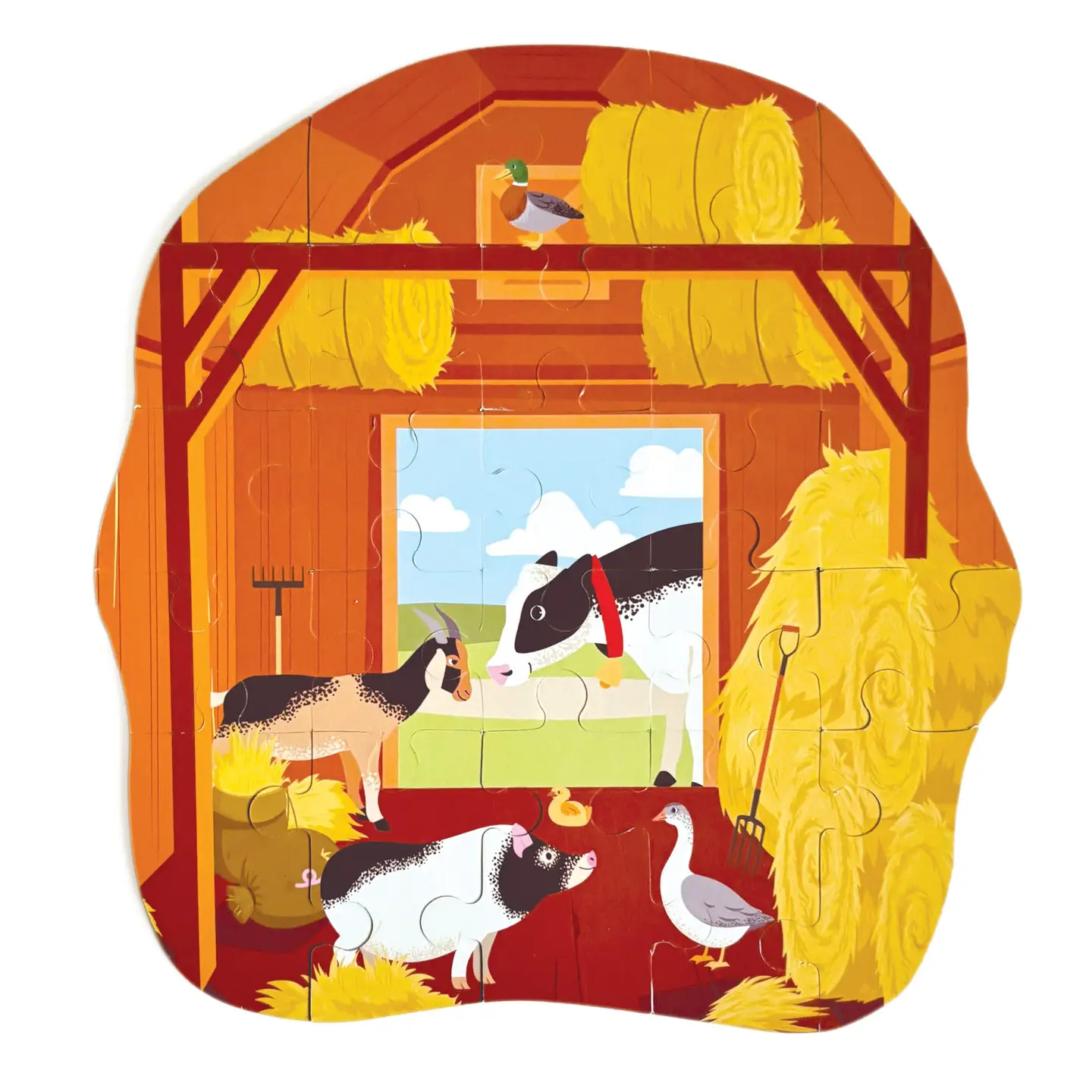 Double-sided Mini Puzzle: Farm 23pc