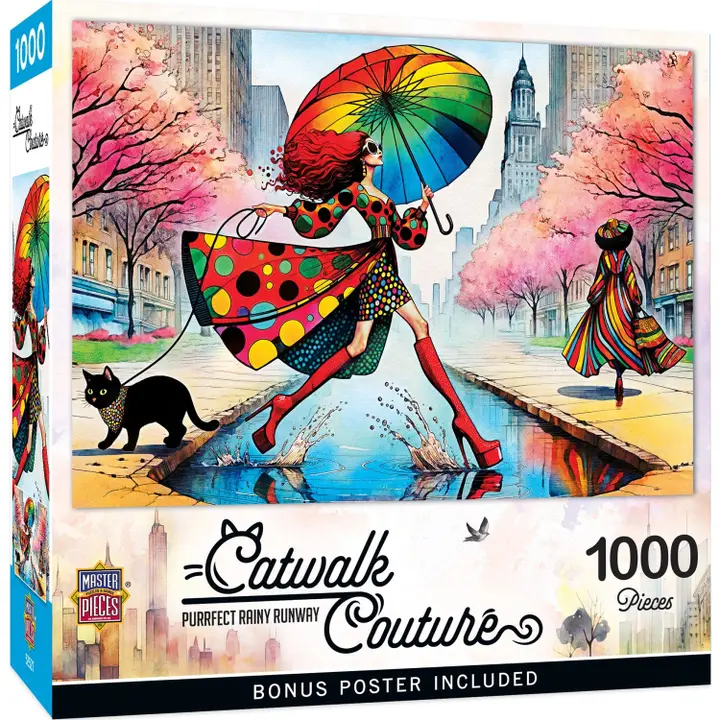 Catwalk Couture - Purrfect Rainy Runway 1000pc