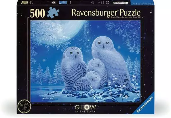 Owls in the Moonlight (Glow in the Dark) 500pc