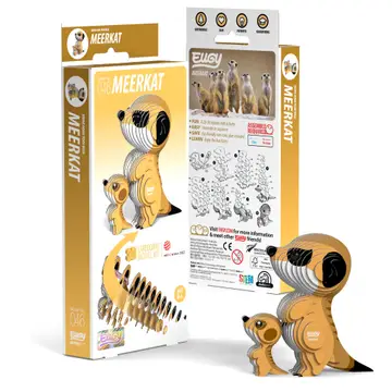 Eugy 3D Wood Puzzle: Meerkat