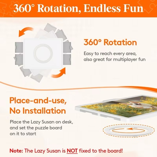 ABS Rotating Puzzle Board with Drawers for 1500pc