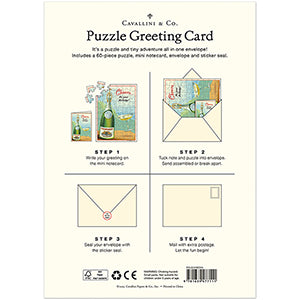Happy Birthday Champagne Puzzle Greeting Card 60pc