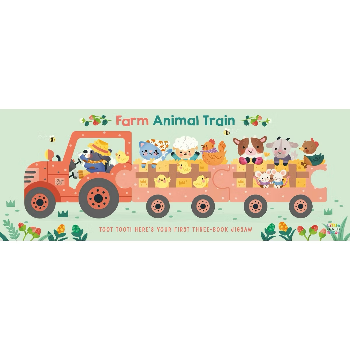 Animal Train Farm Jigsaw Book