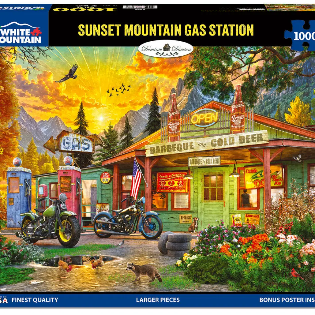 Sunset Mountain Gas Station 1000pc